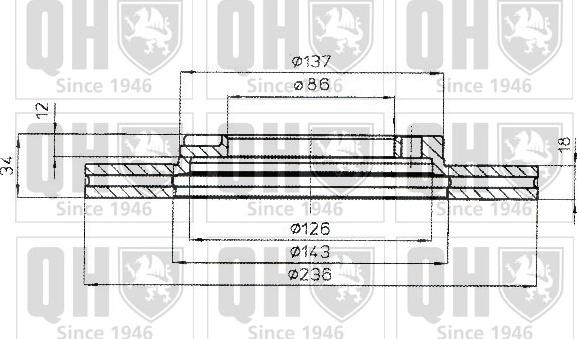 Quinton Hazell BDC4793 - Bremžu diski www.autospares.lv