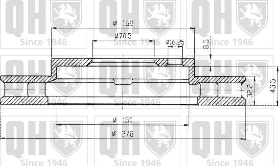 Quinton Hazell BDC4797 - Bremžu diski www.autospares.lv