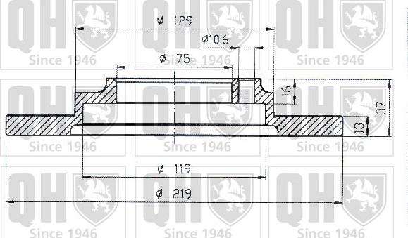 Quinton Hazell BDC4748 - Bremžu diski www.autospares.lv