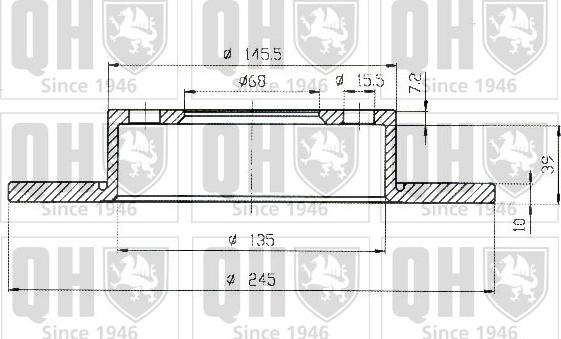 Quinton Hazell BDC4754 - Bremžu diski www.autospares.lv