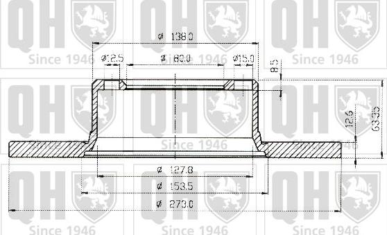 Quinton Hazell BDC1059 - Bremžu diski www.autospares.lv