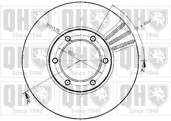 Quinton Hazell BDC3450 - Bremžu diski www.autospares.lv