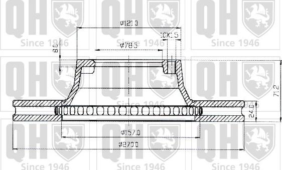 Quinton Hazell BDC3466 - Bremžu diski www.autospares.lv