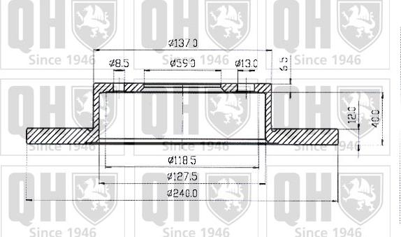 Quinton Hazell BDC3436 - Bremžu diski autospares.lv