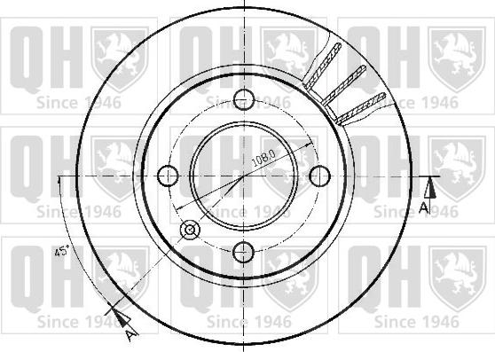 Quinton Hazell BDC3438 - Bremžu diski www.autospares.lv