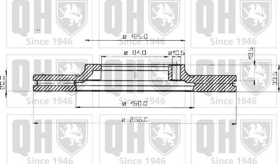 Quinton Hazell BDC3598 - Bremžu diski www.autospares.lv