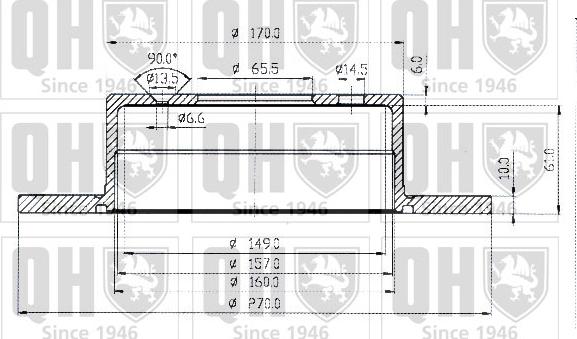 Quinton Hazell BDC3544 - Bremžu diski www.autospares.lv