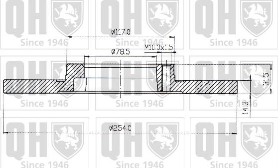 Quinton Hazell BDC3519 - Bremžu diski autospares.lv