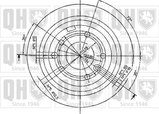 Quinton Hazell BDC3584 - Bremžu diski www.autospares.lv