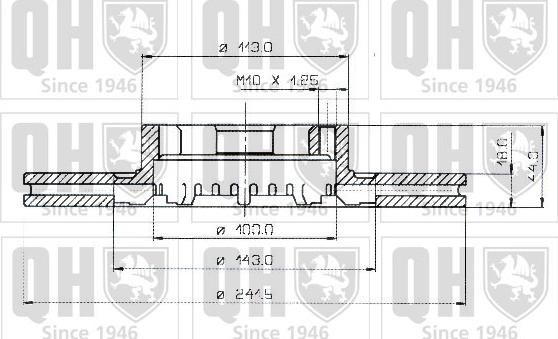 Quinton Hazell BDC3588 - Bremžu diski www.autospares.lv