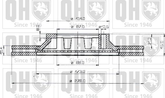 Quinton Hazell BDC3536 - Bremžu diski www.autospares.lv