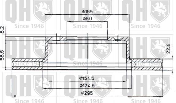 Quinton Hazell BDC3579 - Bremžu diski www.autospares.lv