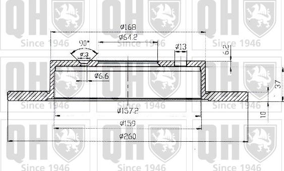 Quinton Hazell BDC3574 - Bremžu diski www.autospares.lv