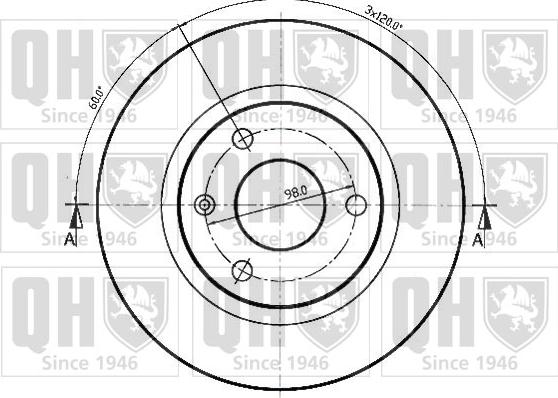 Quinton Hazell BDC3647 - Bremžu diski www.autospares.lv