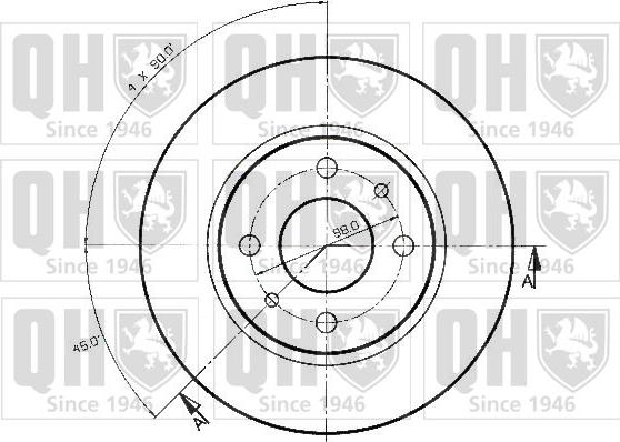 Quinton Hazell BDC3653 - Bremžu diski www.autospares.lv