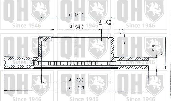 Quinton Hazell BDC3684 - Bremžu diski www.autospares.lv