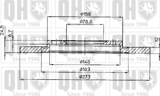 Quinton Hazell BDC3156 - Bremžu diski www.autospares.lv