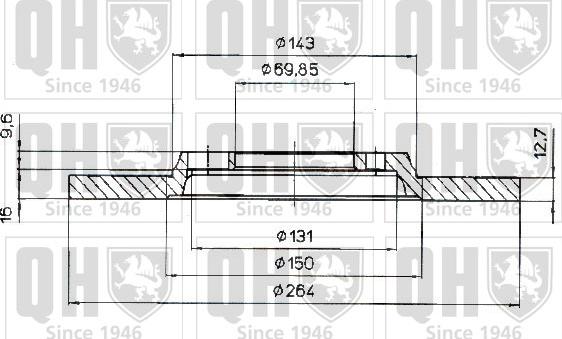 Quinton Hazell BDC3107 - Bremžu diski www.autospares.lv