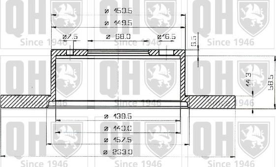 Quinton Hazell BDC3122 - Bremžu diski www.autospares.lv