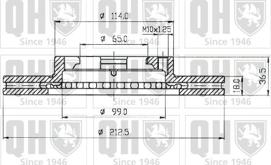 Quinton Hazell BDC3834 - Bremžu diski www.autospares.lv