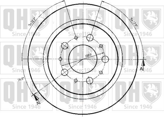 Quinton Hazell BDC3836 - Brake Disc www.autospares.lv