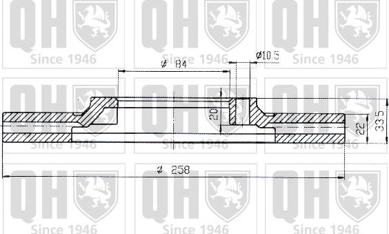 Quinton Hazell BDC3823 - Bremžu diski www.autospares.lv