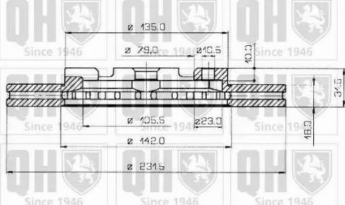 Quinton Hazell BDC3359 - Bremžu diski www.autospares.lv