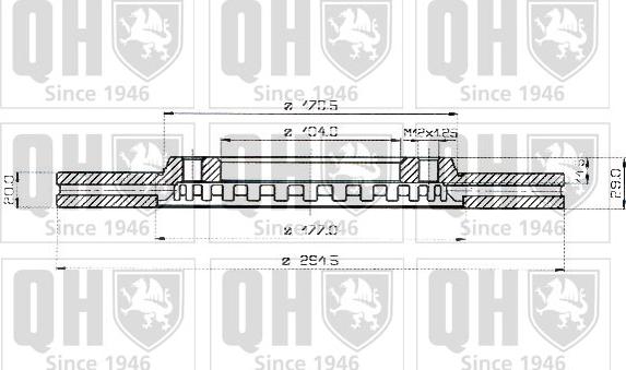 Quinton Hazell BDC3358 - Bremžu diski www.autospares.lv