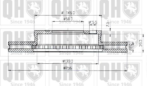 Quinton Hazell BDC3317 - Bremžu diski www.autospares.lv