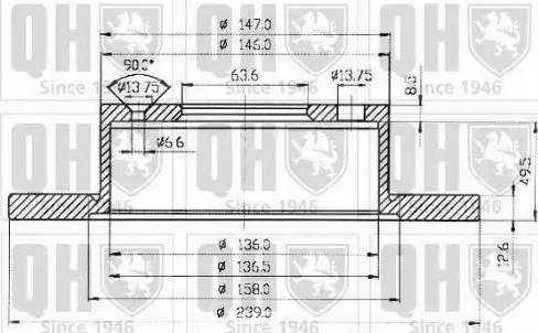 Quinton Hazell BDC3389 - Bremžu diski www.autospares.lv