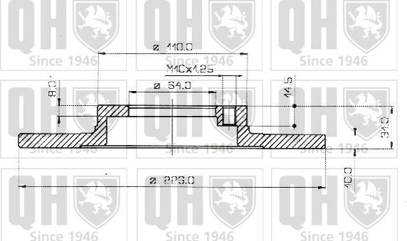 Quinton Hazell BDC3334 - Bremžu diski www.autospares.lv