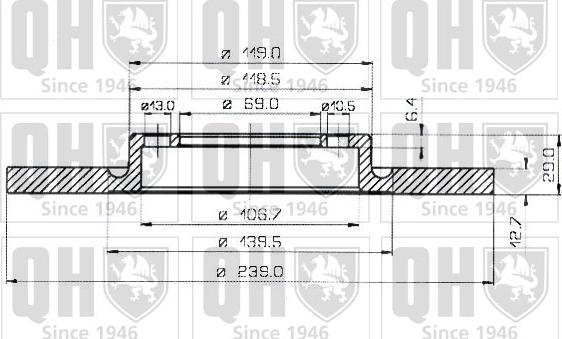 Quinton Hazell BDC3330 - Bremžu diski autospares.lv