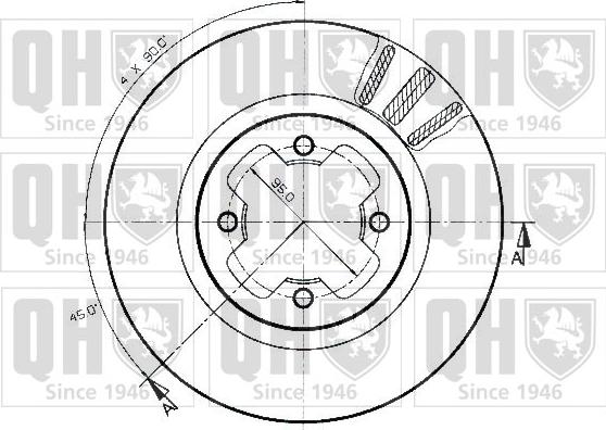 Quinton Hazell BDC3371 - Bremžu diski www.autospares.lv