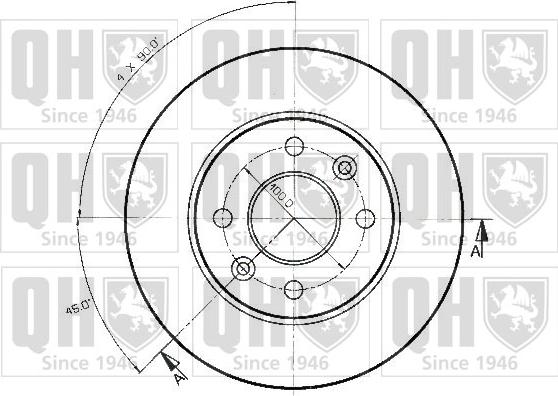 Quinton Hazell BDC3245 - Bremžu diski www.autospares.lv