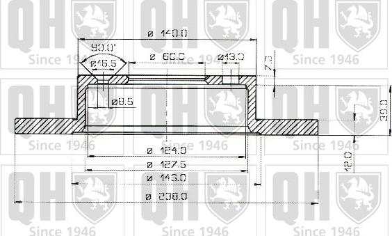 Quinton Hazell BDC3245 - Bremžu diski www.autospares.lv