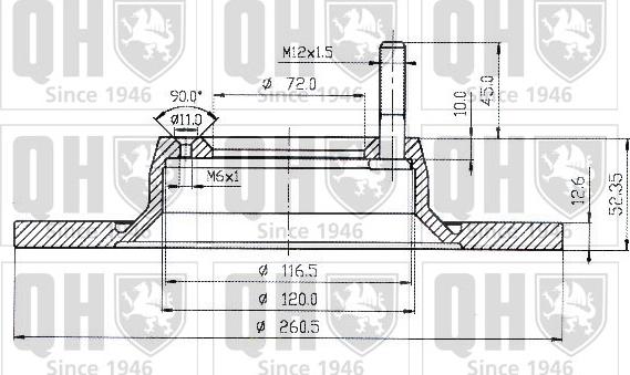 Quinton Hazell BDC3214 - Тормозной диск www.autospares.lv