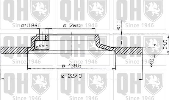 Quinton Hazell BDC3217 - Bremžu diski www.autospares.lv