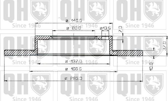 Quinton Hazell BDC3285 - Bremžu diski www.autospares.lv