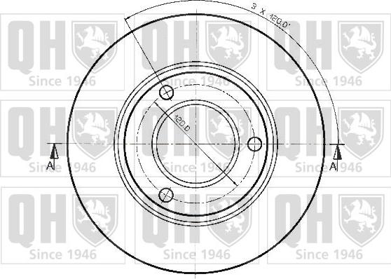 Quinton Hazell BDC3285 - Bremžu diski www.autospares.lv