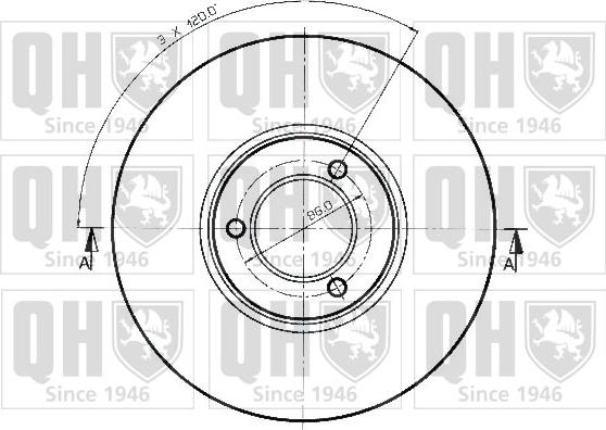 Quinton Hazell BDC3276 - Bremžu diski www.autospares.lv