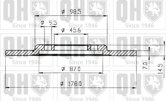 Quinton Hazell BDC3271 - Тормозной диск www.autospares.lv