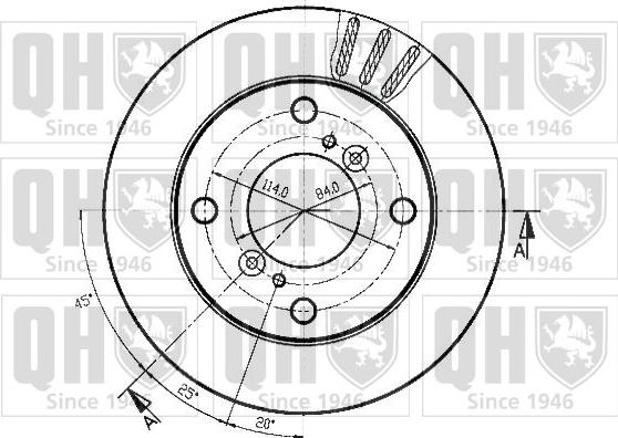 Quinton Hazell BDC3758 - Bremžu diski www.autospares.lv