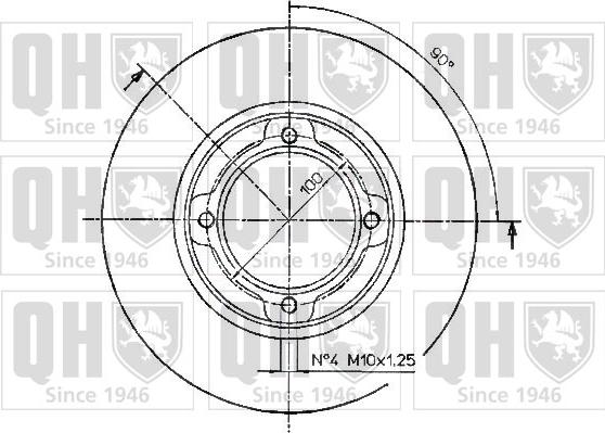 Quinton Hazell BDC3757 - Bremžu diski www.autospares.lv