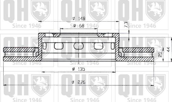 Quinton Hazell BDC3768 - Bremžu diski www.autospares.lv