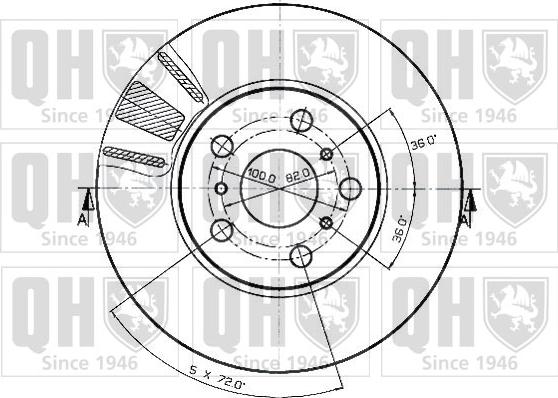 Quinton Hazell BDC3704 - Bremžu diski www.autospares.lv