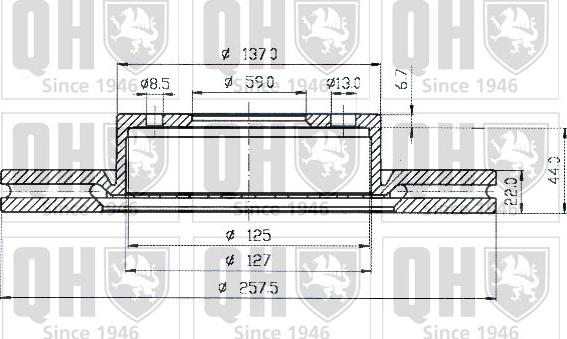 Quinton Hazell BDC3731 - Bremžu diski www.autospares.lv