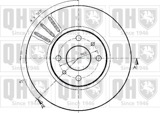 Quinton Hazell BDC3731 - Bremžu diski www.autospares.lv