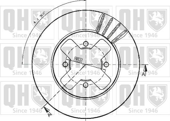 Quinton Hazell BDC3774 - Bremžu diski www.autospares.lv