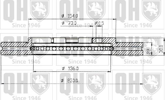 Quinton Hazell BDC3774 - Bremžu diski www.autospares.lv