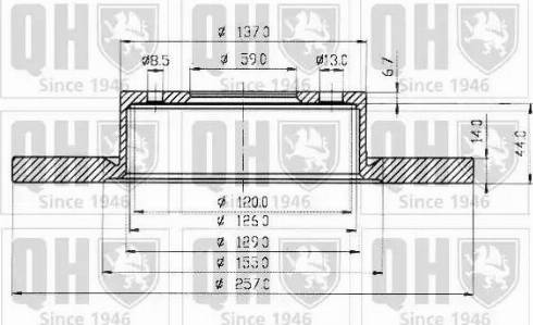 Quinton Hazell BDC3771 - Bremžu diski www.autospares.lv